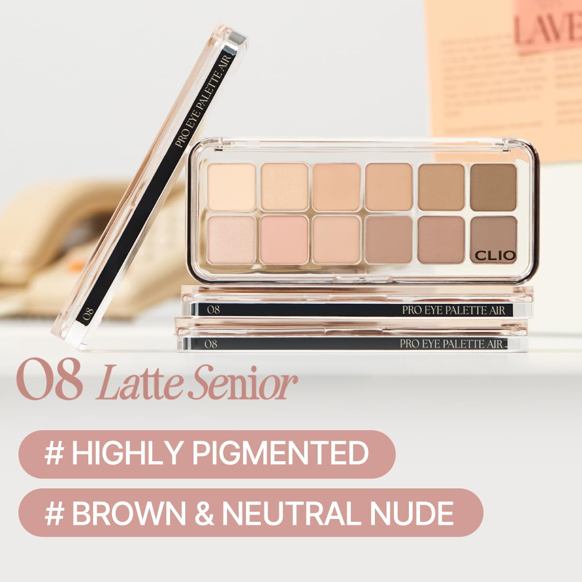 CLIO Pro Eye Palette Air — 08 Latte Senior